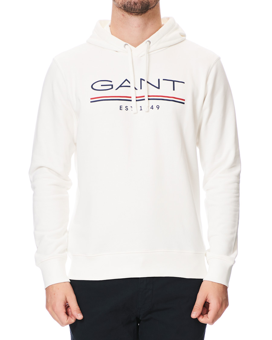 Herre | Trøjer | GANT | 1949 Logo Hoodie Eggshell