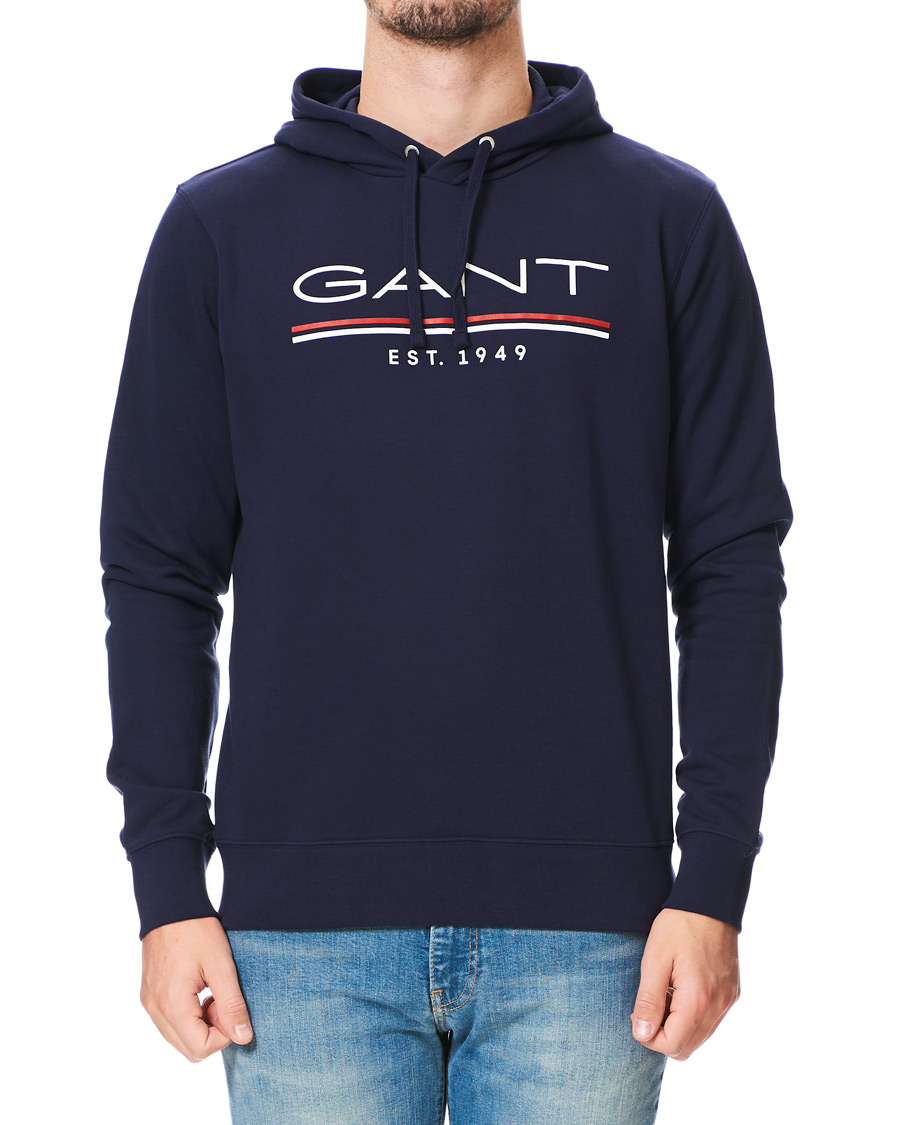 Herre | Trøjer | GANT | 1949 Logo Hoodie Classic Blue