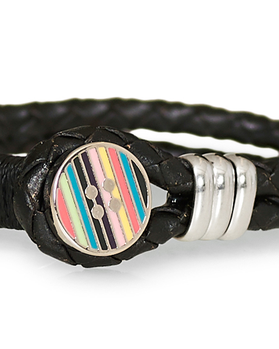 Herre | Paul Smith Enamel Button Cufflink Bracelet Black | Paul Smith | Enamel Button Cufflink Bracelet Black