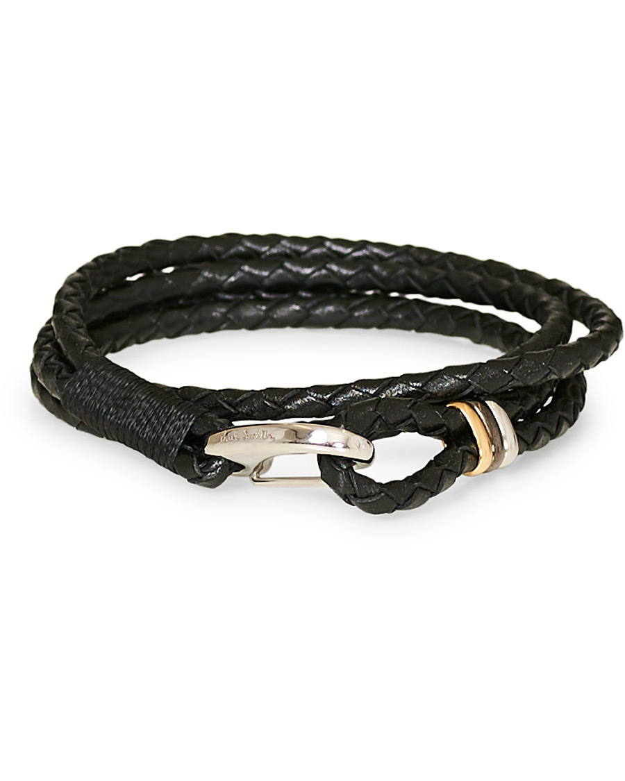 Herre | Paul Smith Leather Wrap Bracelet Black | Paul Smith | Leather Wrap Bracelet Black