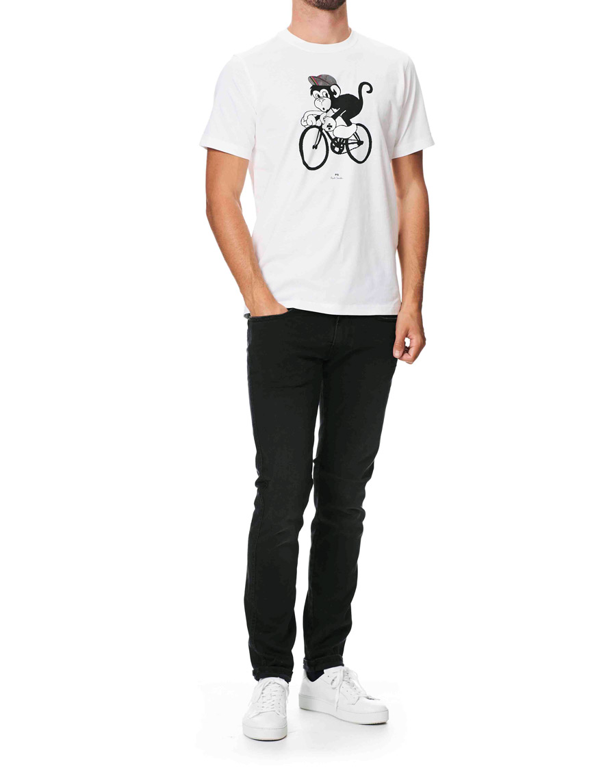 Herre | T-Shirts | PS Paul Smith | Monkey on A Bike Tee White