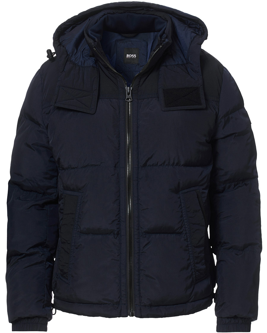 Herre | Jakker | BOSS ORANGE | BOSS Casual Olooh Down Hooded Jacket Dark Blue