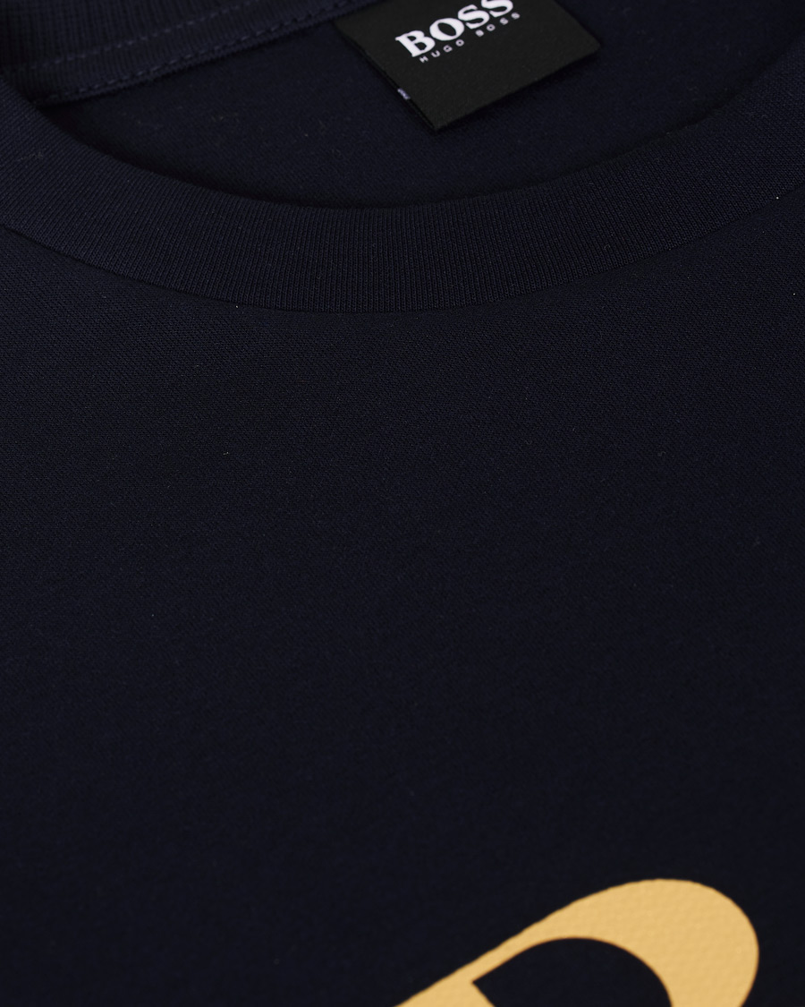 Herre | Trøjer | BOSS GREEN | BOSS Athleisure Salbo Crew Neck Sweater Navy/Gold