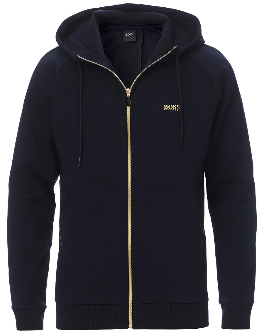 Herre | Trøjer | BOSS GREEN | BOSS Athleisure Saggy Full Zip Hoodie Navy/Gold