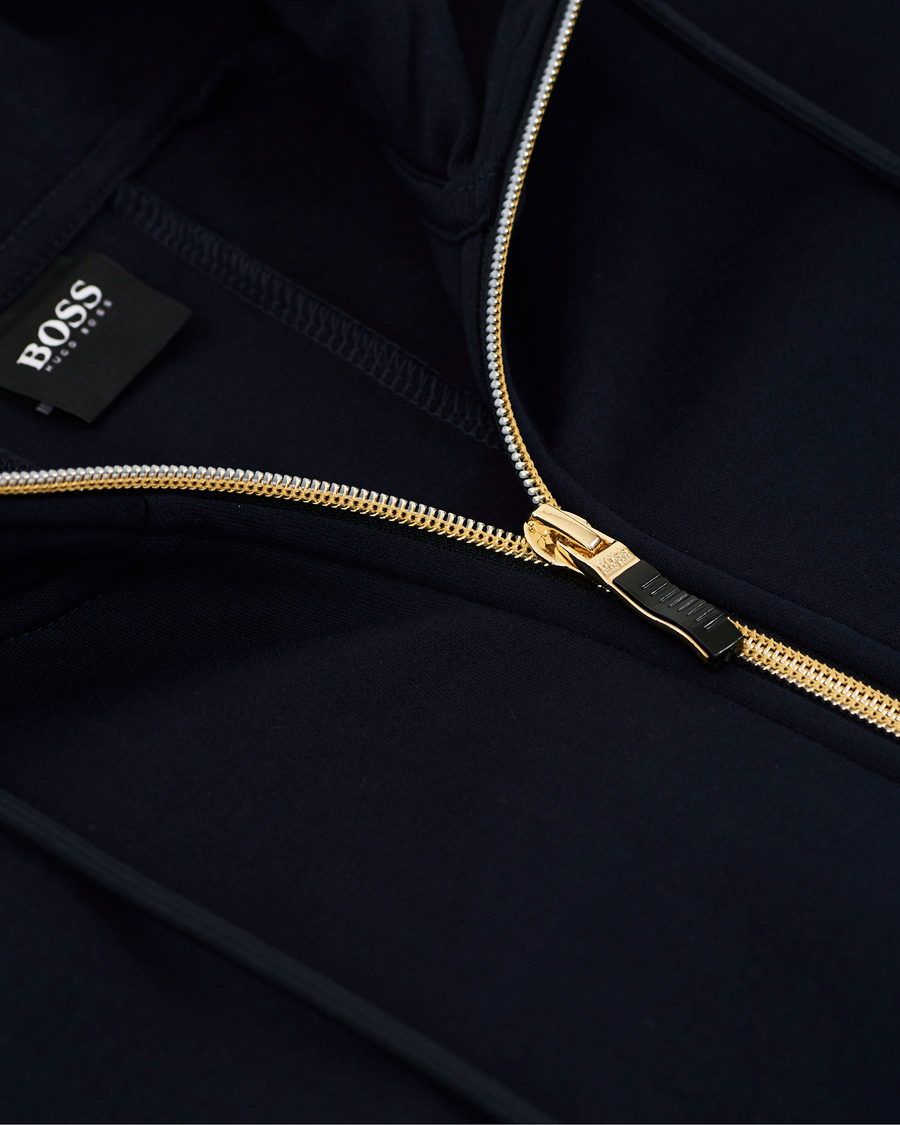 Herre | Trøjer | BOSS GREEN | BOSS Athleisure Saggy Full Zip Hoodie Navy/Gold
