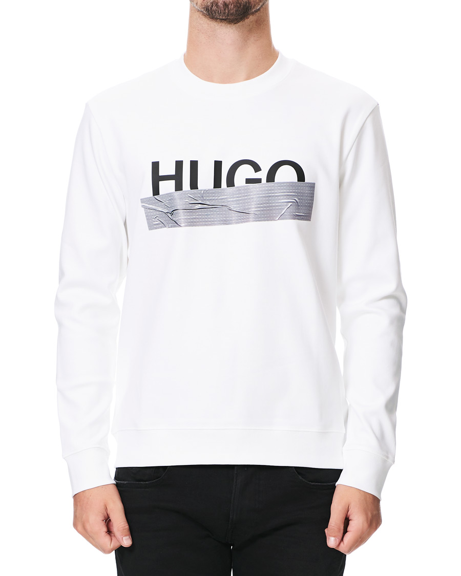 Herre | Trøjer | HUGO | Dicago Logo Crew Neck Sweatshirt White
