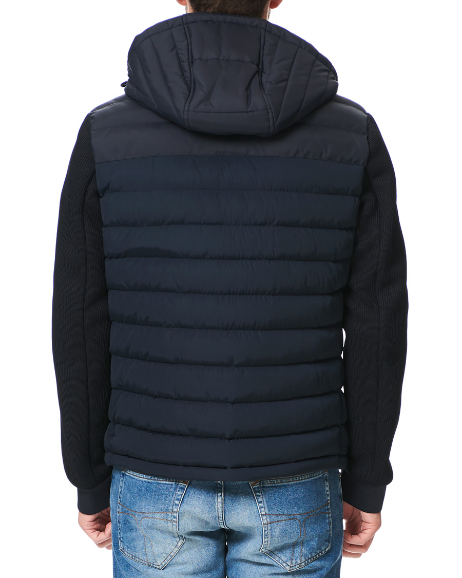 Herre | Jakker | BOSS BLACK | BOSS Celran Garment Dyed Nylon Hybrid Jacket Dark Blue