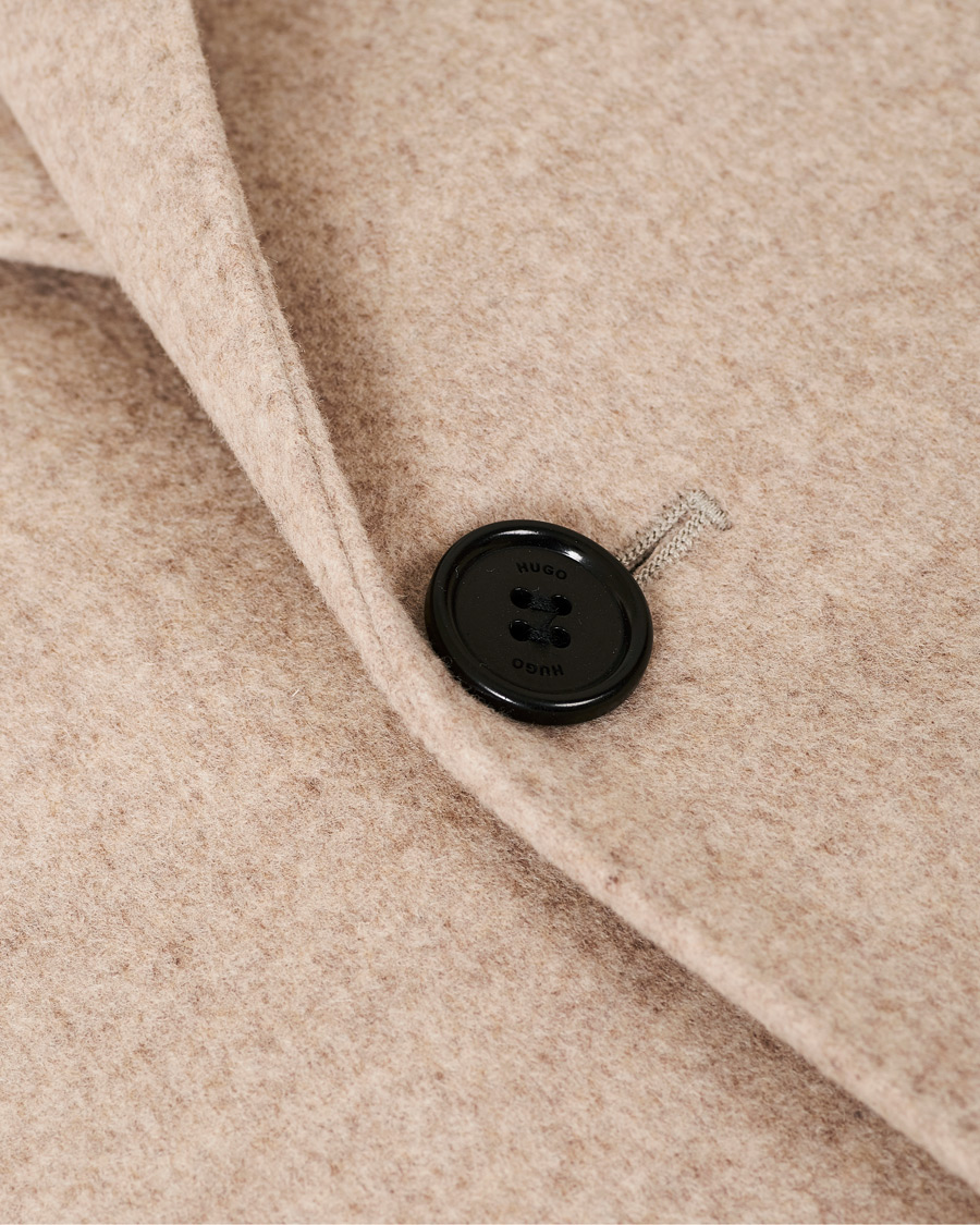 Herre | Jakker | HUGO | Migor Wool Coat Light Beige