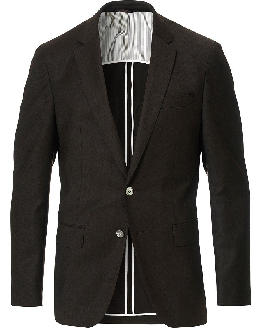 Herre | Blazere & jakker | BOSS BLACK | BOSS Hartley Flannel Blazer Dark Brown