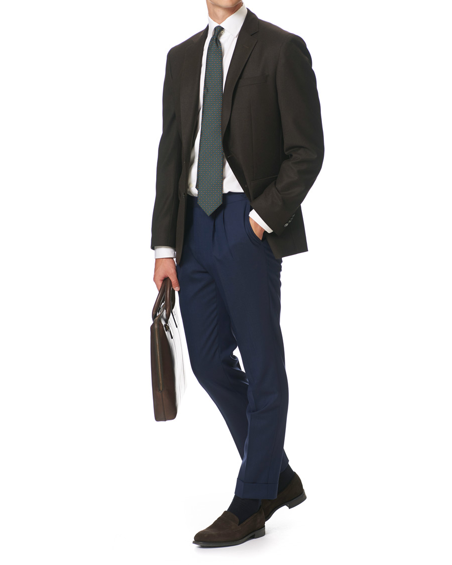 Herre | Blazere & jakker | BOSS BLACK | BOSS Hartley Flannel Blazer Dark Brown
