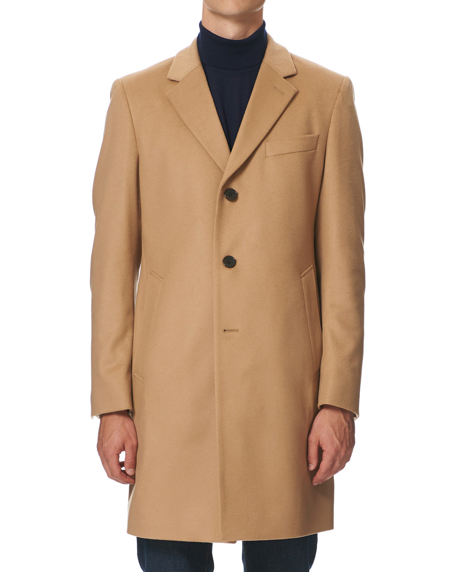 Herre | Jakker | BOSS BLACK | BOSS Nye Wool/Cashmere Coat Medium Beige