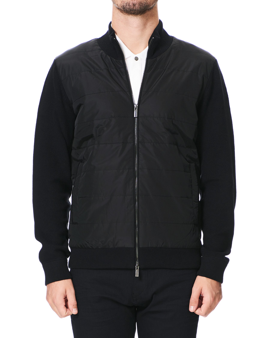 Herre | Trøjer | BOSS BLACK | BOSS Porsche Capsule Mandor Hybrid Full Zip Black