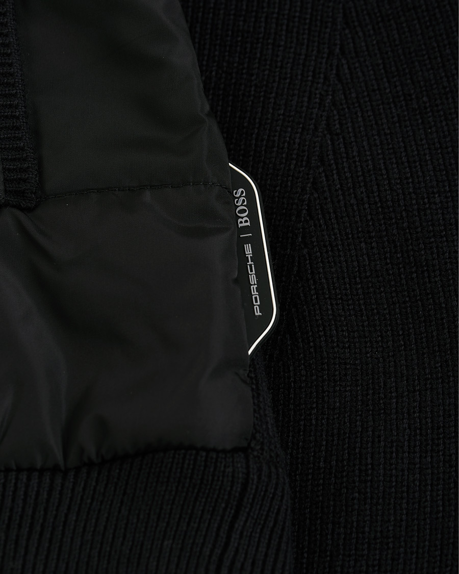 Herre | Trøjer | BOSS BLACK | BOSS Porsche Capsule Mandor Hybrid Full Zip Black