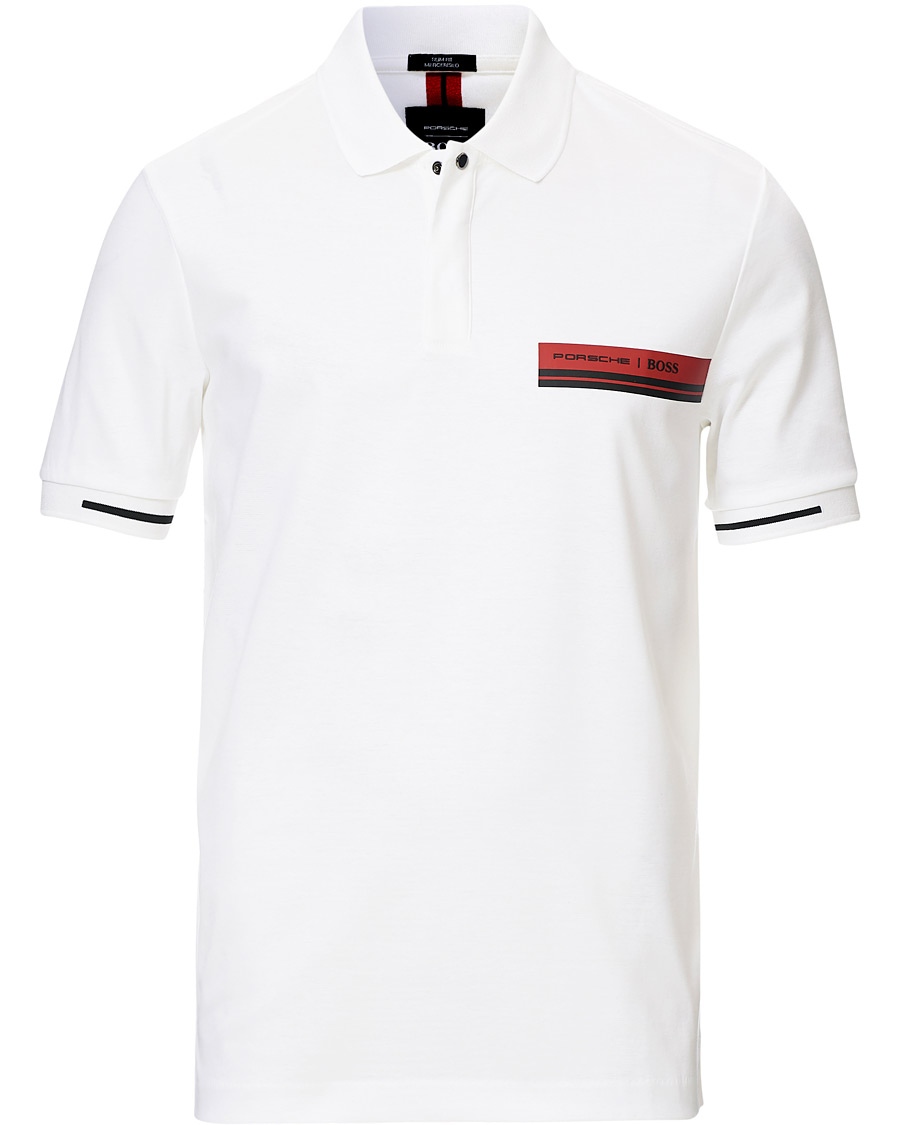 Herre | Polotrøjer | BOSS BLACK | BOSS Porsche Capsule Phillipson Polo White