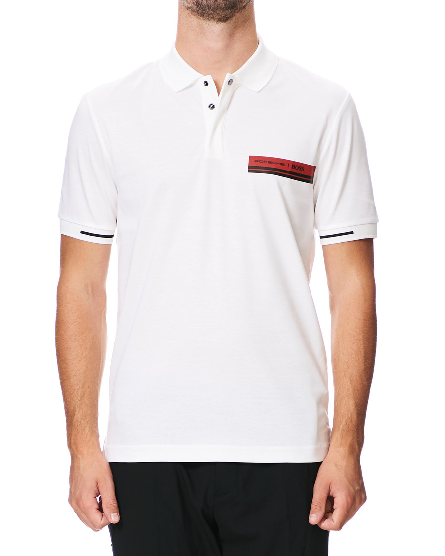 Herre | Polotrøjer | BOSS BLACK | BOSS Porsche Capsule Phillipson Polo White