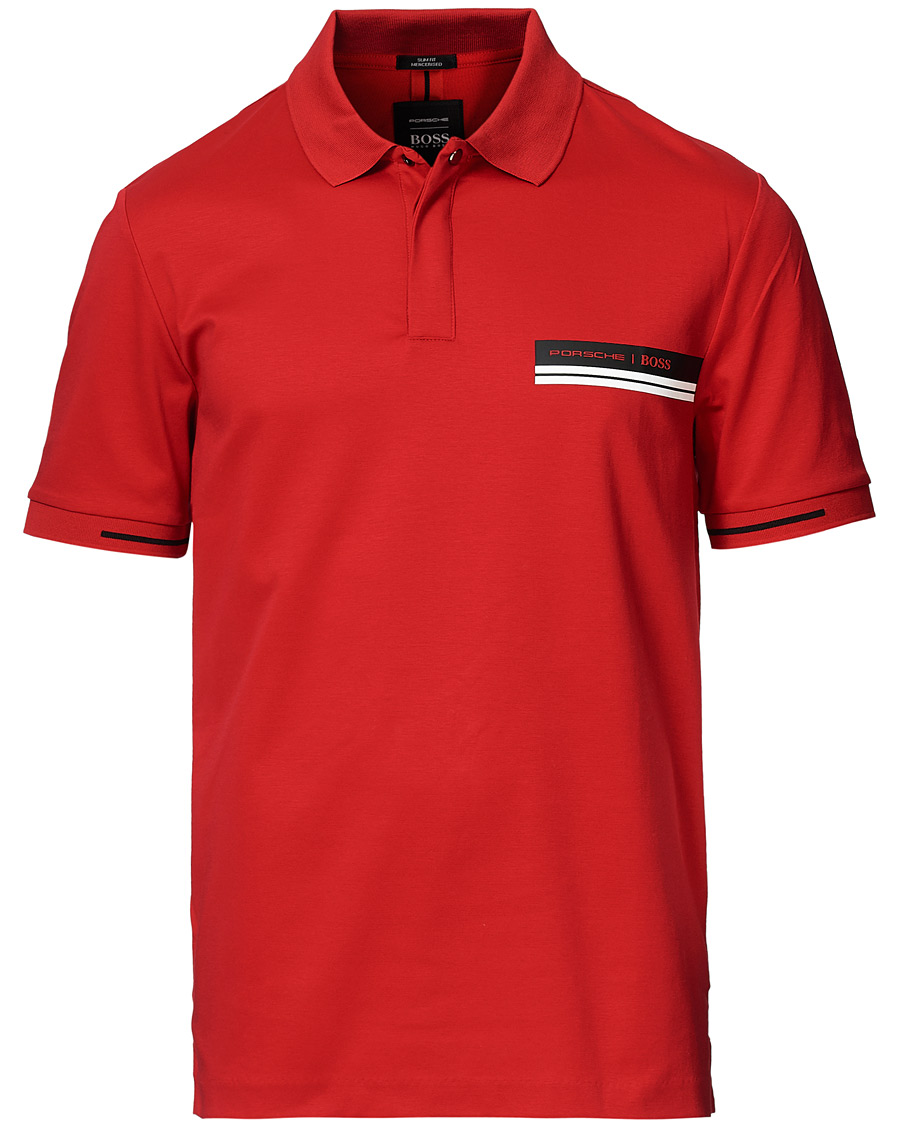 Herre | Polotrøjer | BOSS BLACK | BOSS Porsche Capsule Phillipson Polo Open Red