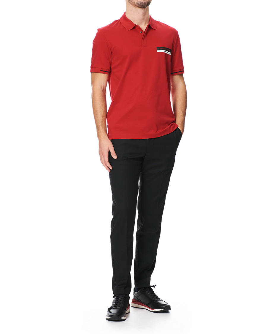 Herre | Polotrøjer | BOSS BLACK | BOSS Porsche Capsule Phillipson Polo Open Red