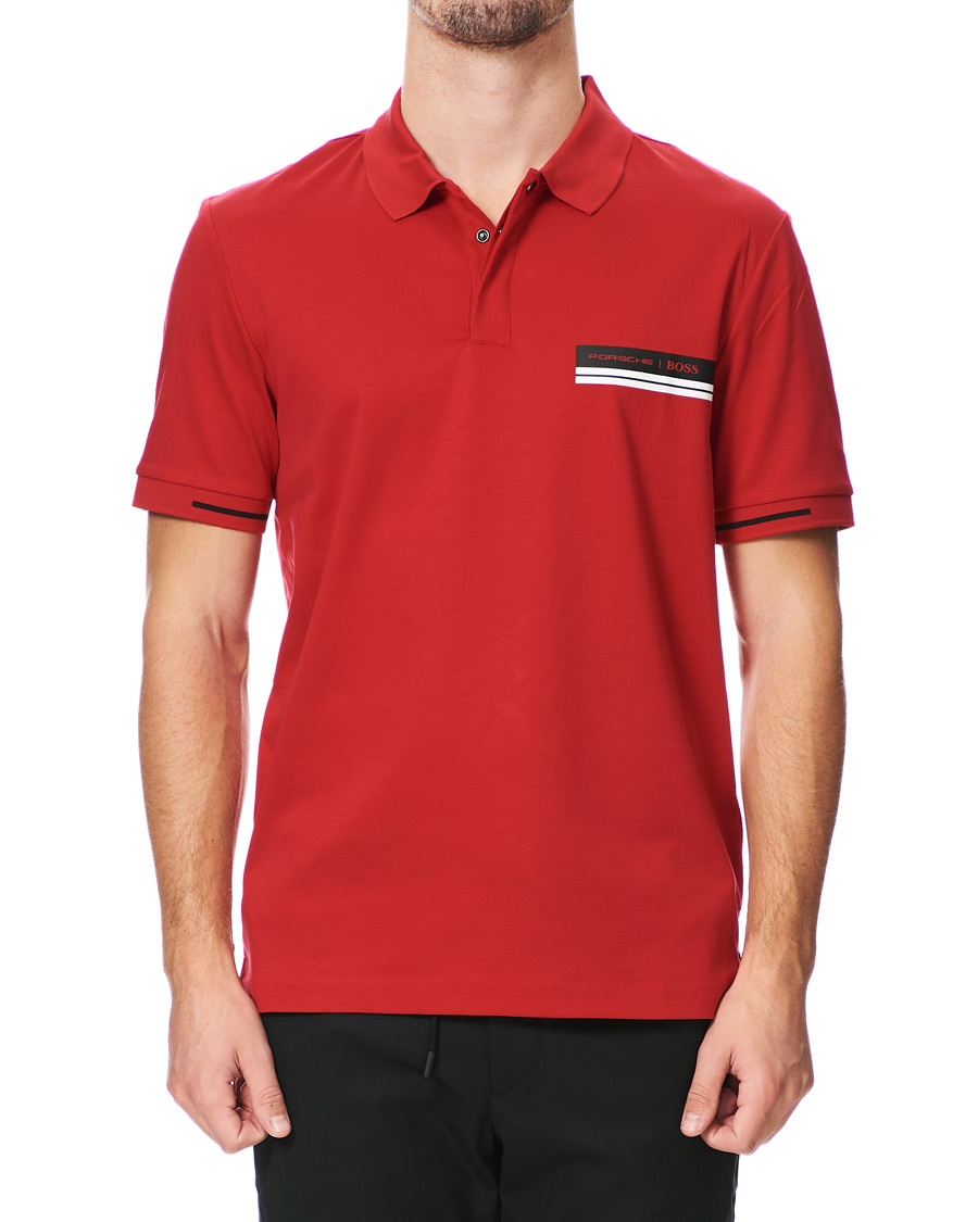 Herre | Polotrøjer | BOSS BLACK | BOSS Porsche Capsule Phillipson Polo Open Red