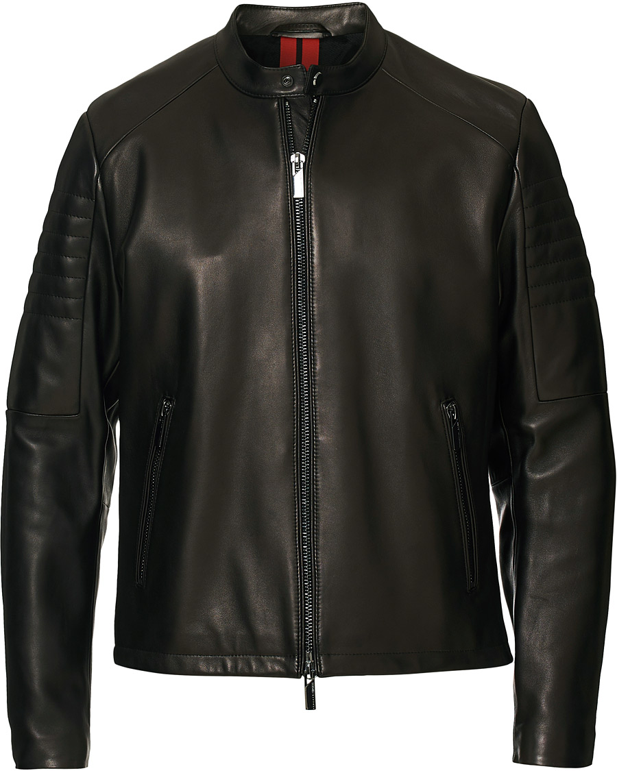 Herre | Jakker | BOSS BLACK | BOSS Porsche Capsule Noptem Leather Jacket Black