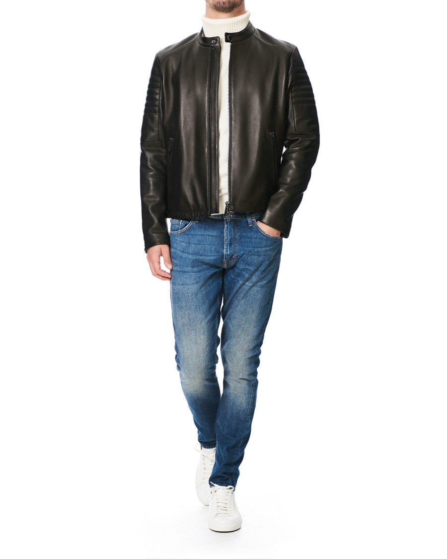 Herre | Jakker | BOSS BLACK | BOSS Porsche Capsule Noptem Leather Jacket Black