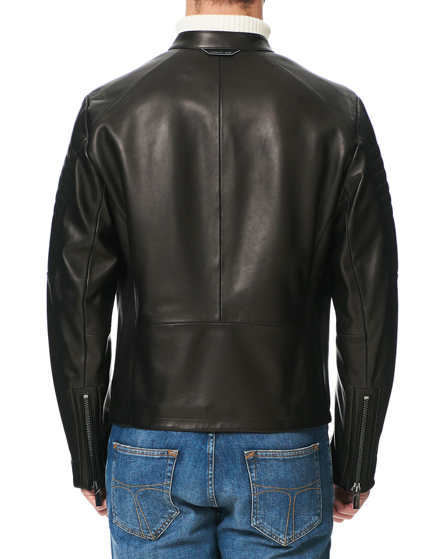 Herre | Jakker | BOSS BLACK | BOSS Porsche Capsule Noptem Leather Jacket Black