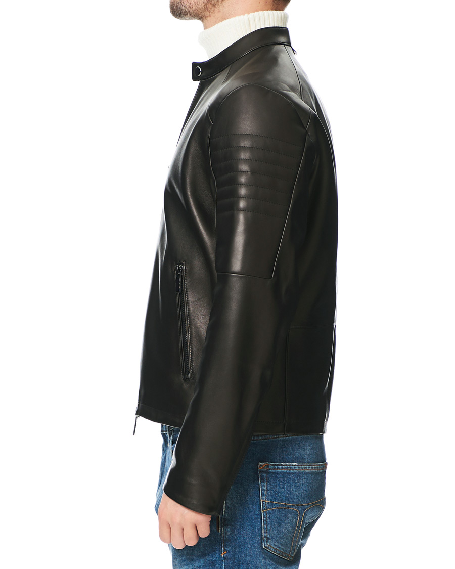 Herre | Jakker | BOSS BLACK | BOSS Porsche Capsule Noptem Leather Jacket Black