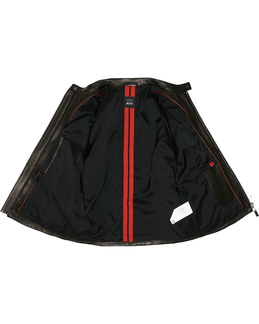 Herre | Jakker | BOSS BLACK | BOSS Porsche Capsule Noptem Leather Jacket Black