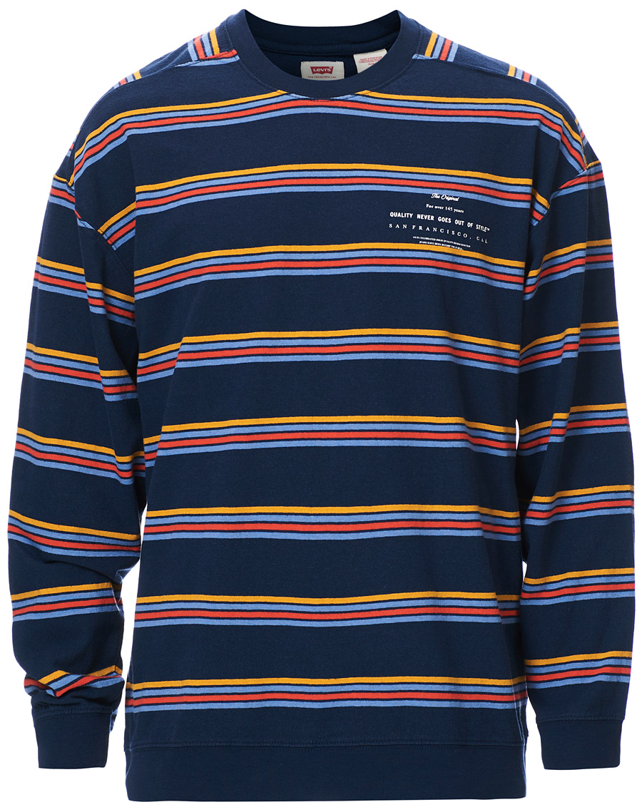 Herre | Trøjer | Levi's | Oversized Stripe Crew Neck Sweatshirt Dress Blues