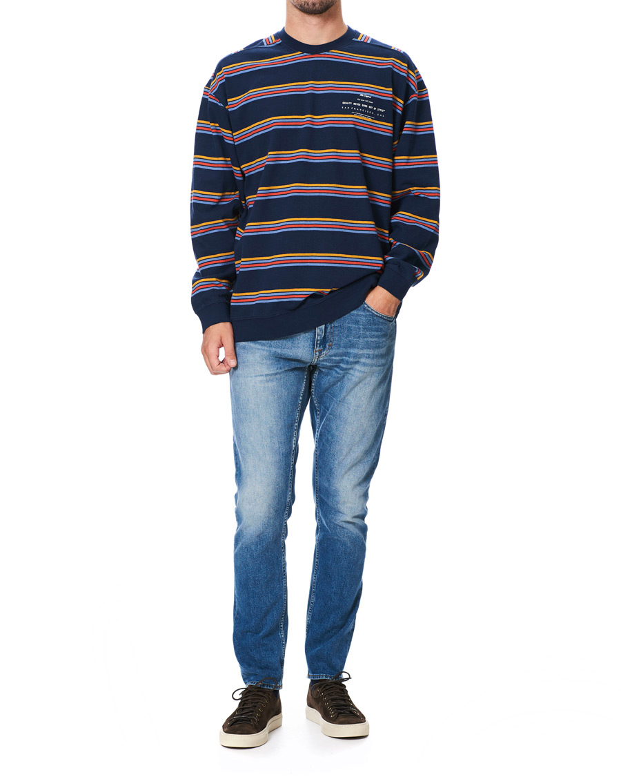 Herre | Trøjer | Levi's | Oversized Stripe Crew Neck Sweatshirt Dress Blues