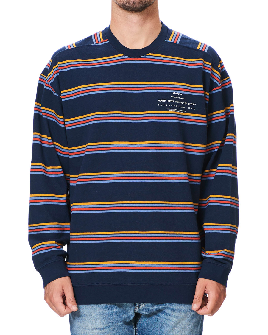 Herre | Trøjer | Levi's | Oversized Stripe Crew Neck Sweatshirt Dress Blues