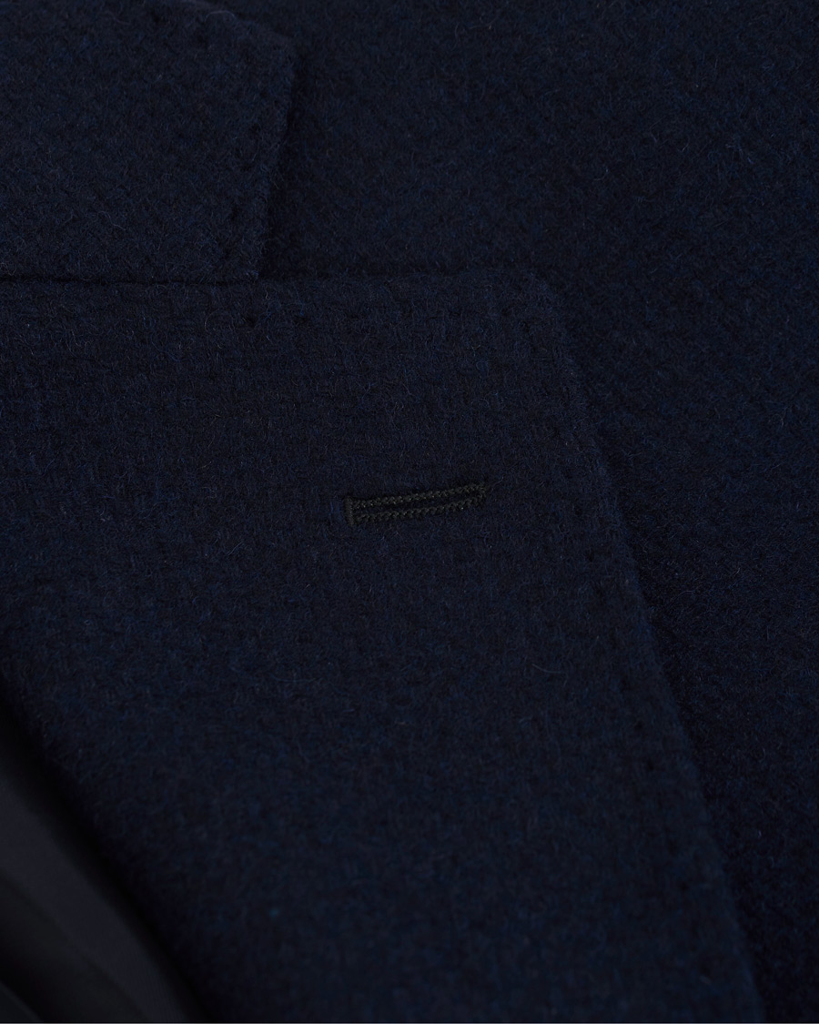 Herre | Jakker | Morris Heritage | Structured Wool Patch Pocket Coat Navy