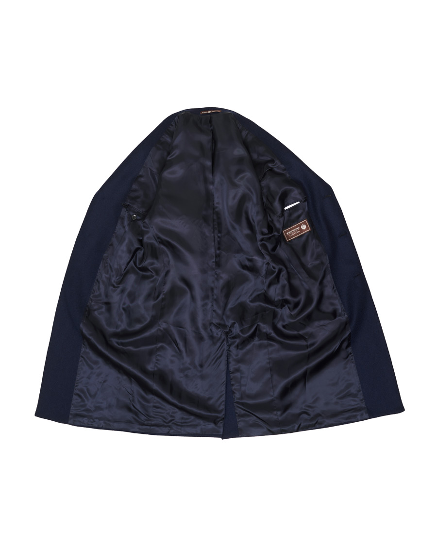 Herre | Jakker | Morris Heritage | Structured Wool Patch Pocket Coat Navy
