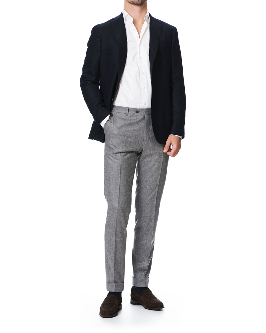 Herre | Bukser | Morris Heritage | Jack Flannel Trousers Light Grey