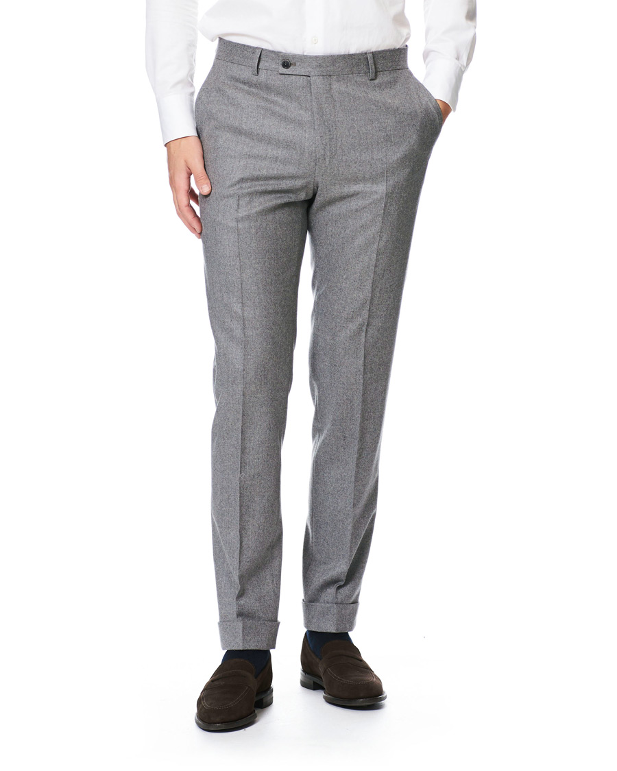 Herre | Bukser | Morris Heritage | Jack Flannel Trousers Light Grey