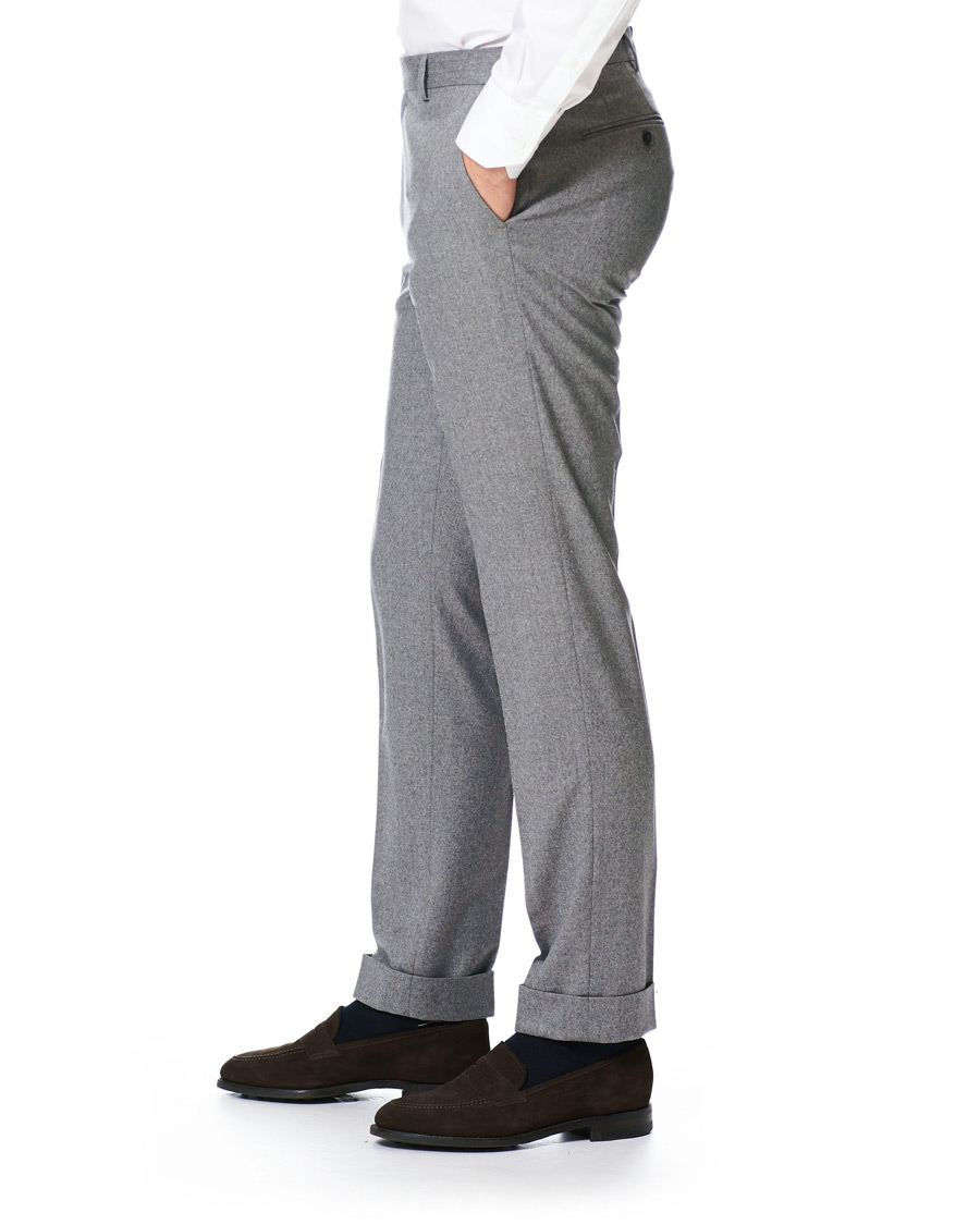 Herre | Bukser | Morris Heritage | Jack Flannel Trousers Light Grey