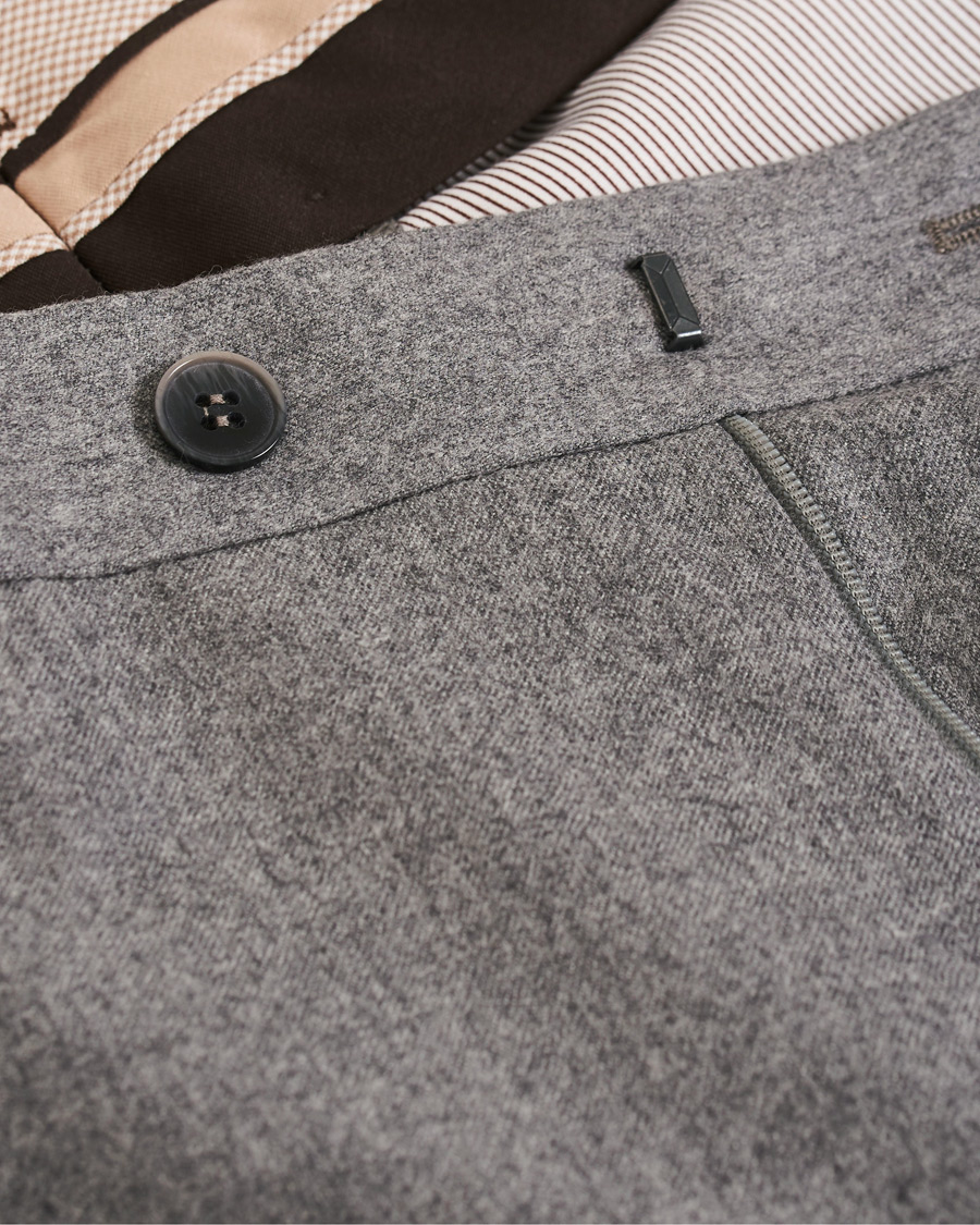 Herre | Bukser | Morris Heritage | Jack Flannel Trousers Light Grey