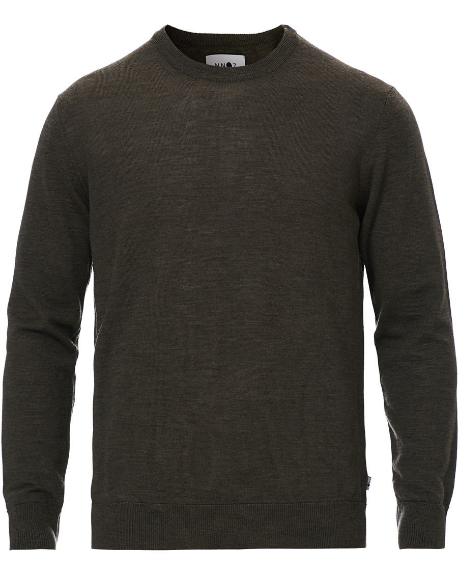 Herre | Trøjer | NN07 | Ted Merino Crew Neck Pullover Army Green