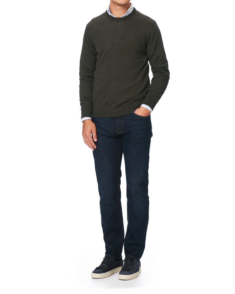 Herre | Trøjer | NN07 | Ted Merino Crew Neck Pullover Army Green