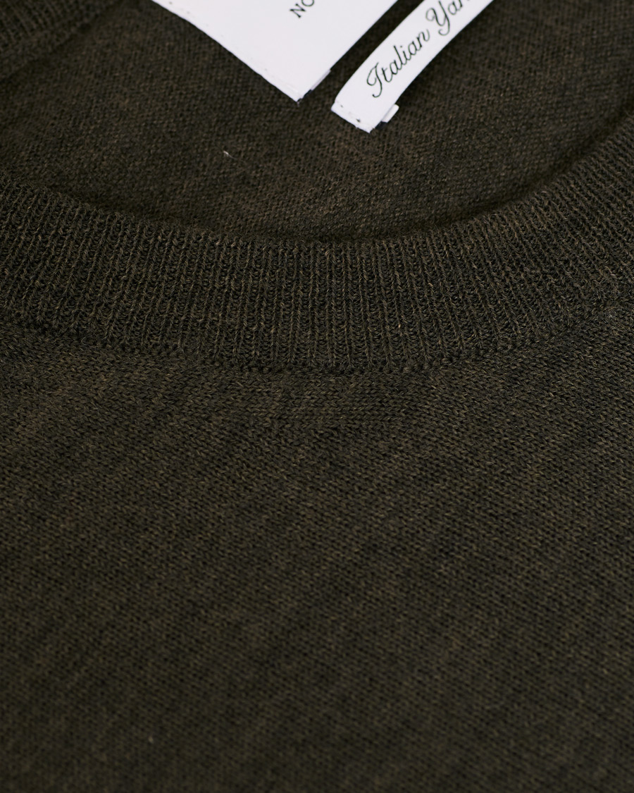 Herre | Trøjer | NN07 | Ted Merino Crew Neck Pullover Army Green