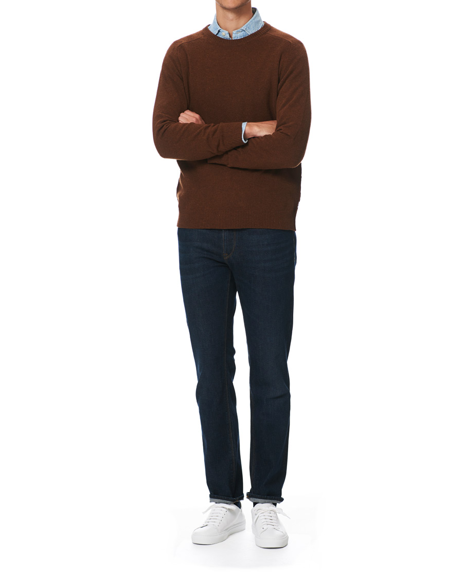 Herre | Trøjer | NN07 | Edward Wool Crew Neck Pullover Canela Brown