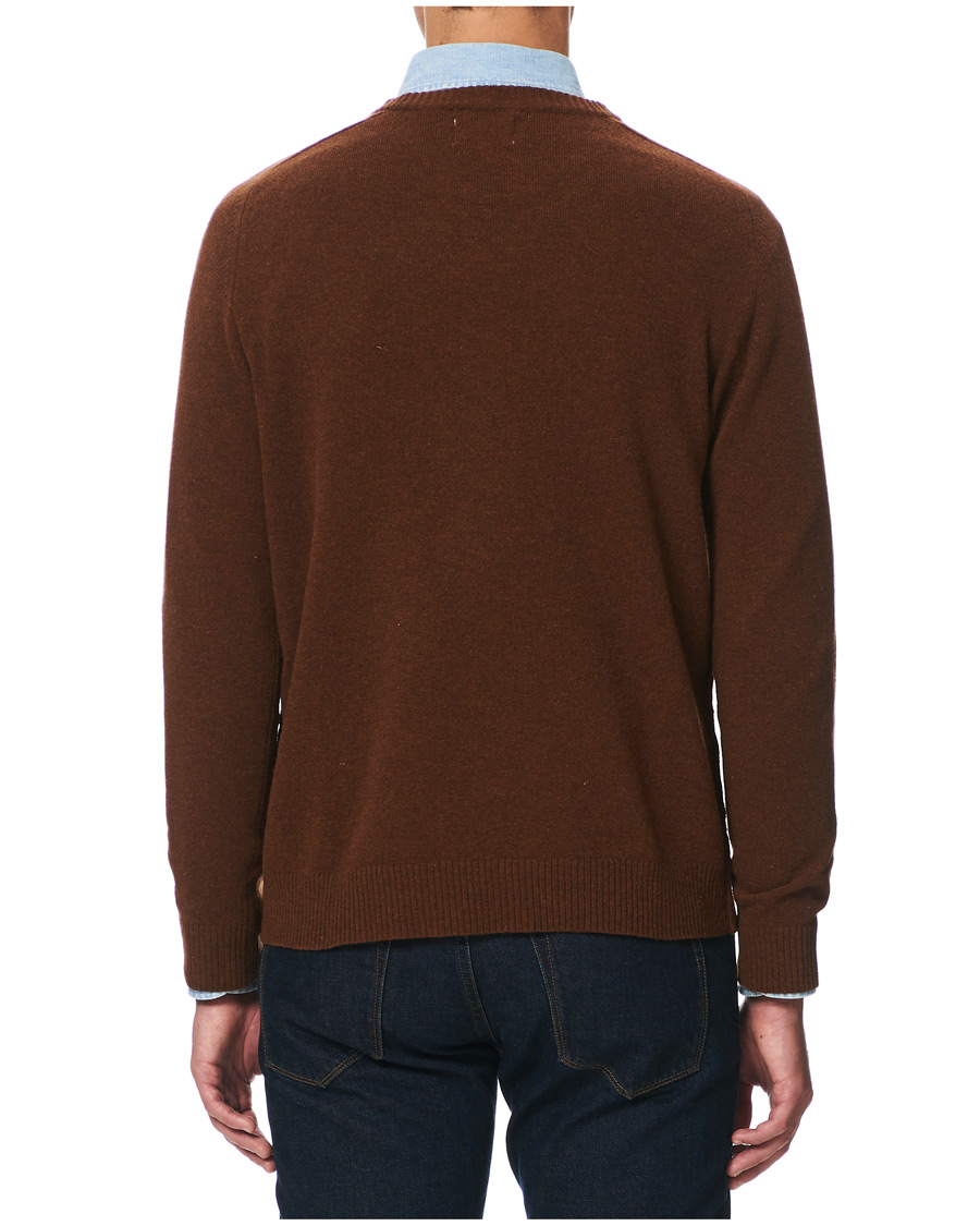 Herre | Trøjer | NN07 | Edward Wool Crew Neck Pullover Canela Brown
