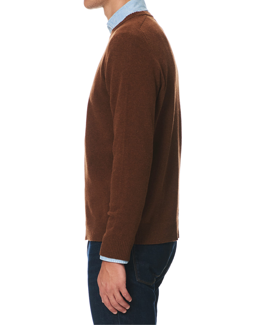 Herre | Trøjer | NN07 | Edward Wool Crew Neck Pullover Canela Brown