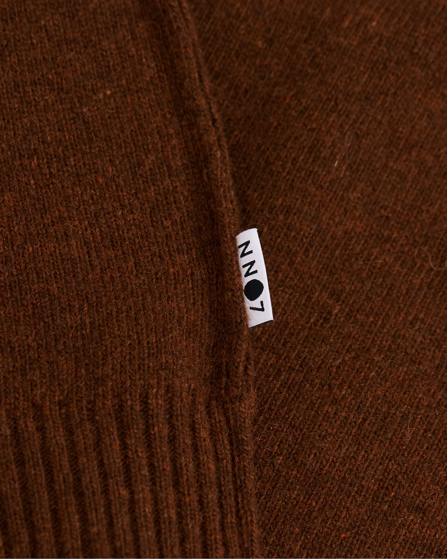 Herre | Trøjer | NN07 | Edward Wool Crew Neck Pullover Canela Brown