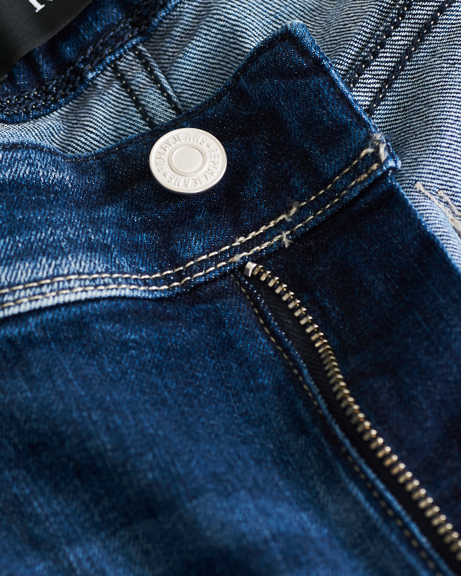 Herre | Jeans | Replay | Anbass Superstretch Destroyed Jeans Blue