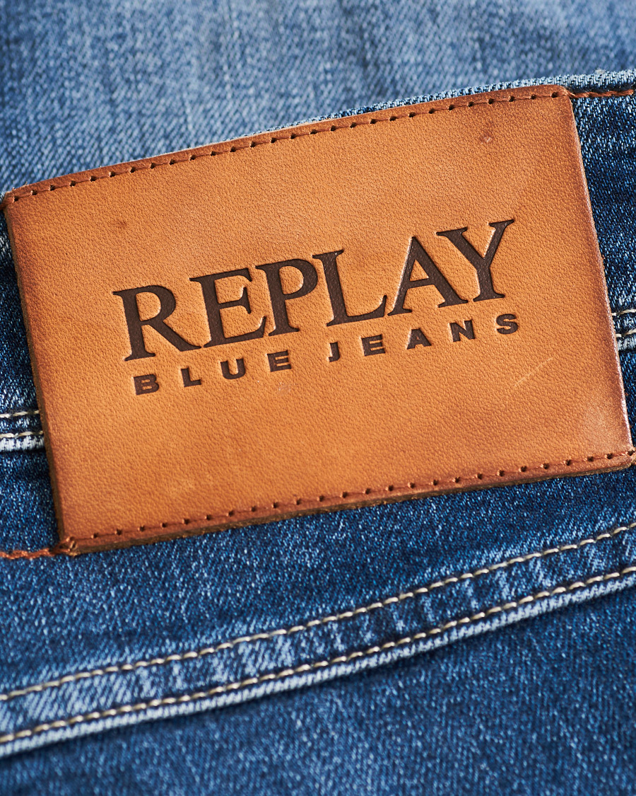 Herre | Jeans | Replay | Anbass Superstretch Destroyed Jeans Blue