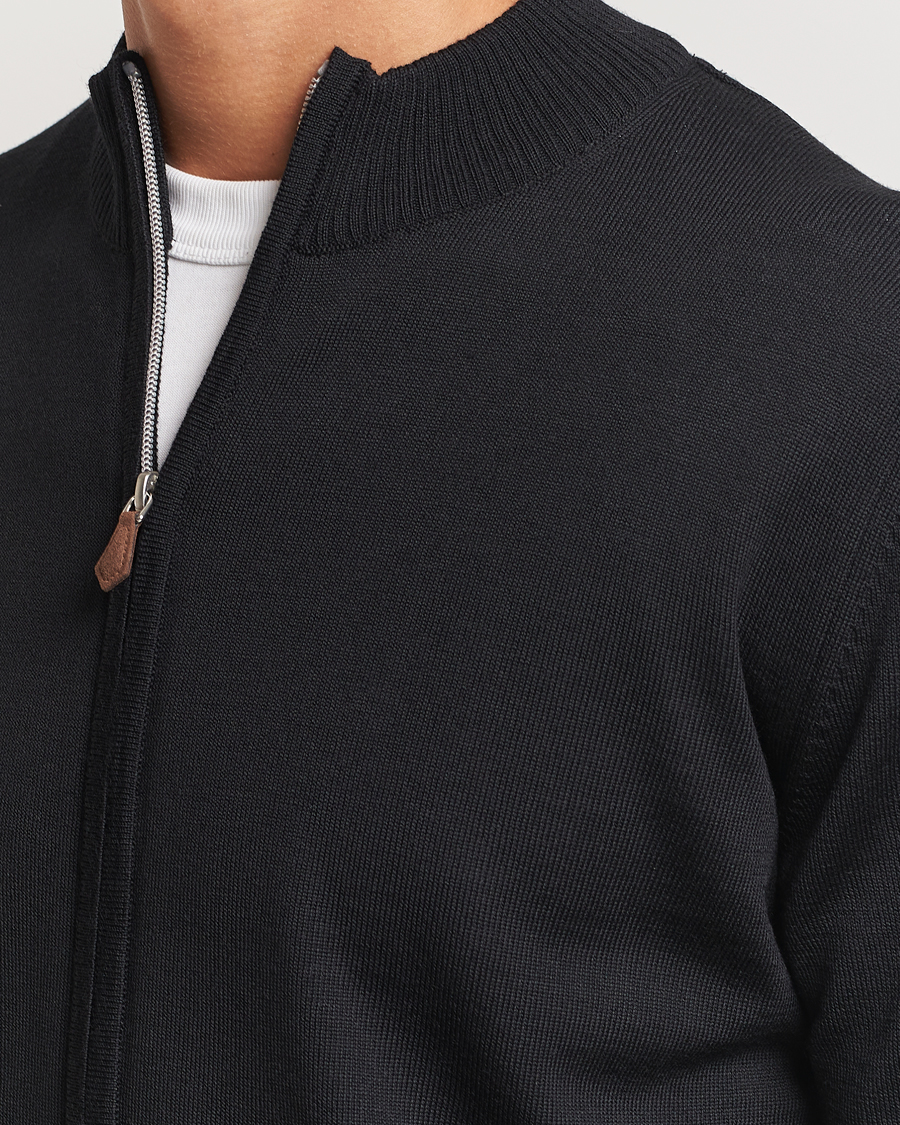 Herre | Trøjer | Stenströms | Merino Full Zip Black