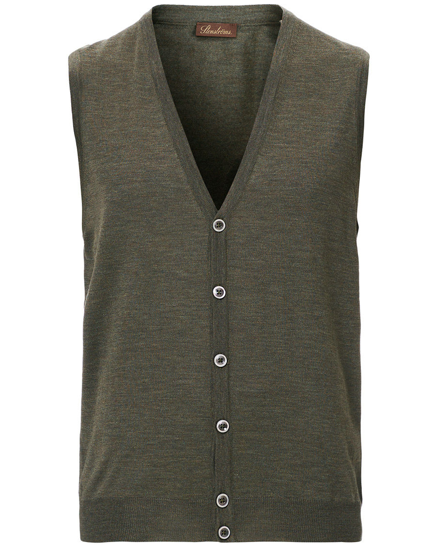 Herre | Trøjer | Stenströms | Merino Slipover Green