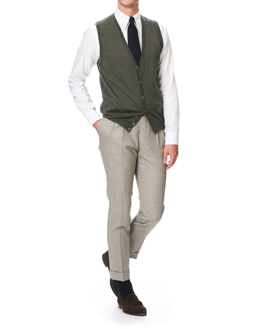 Herre | Trøjer | Stenströms | Merino Slipover Green