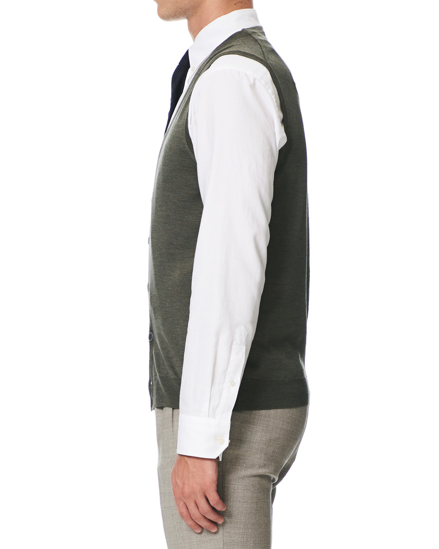 Herre | Trøjer | Stenströms | Merino Slipover Green