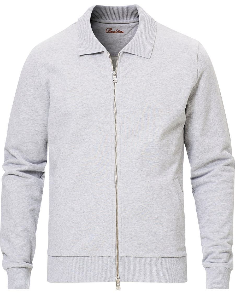 Herre | Trøjer | Stenströms | Cotton College Zip Cardigan Grey
